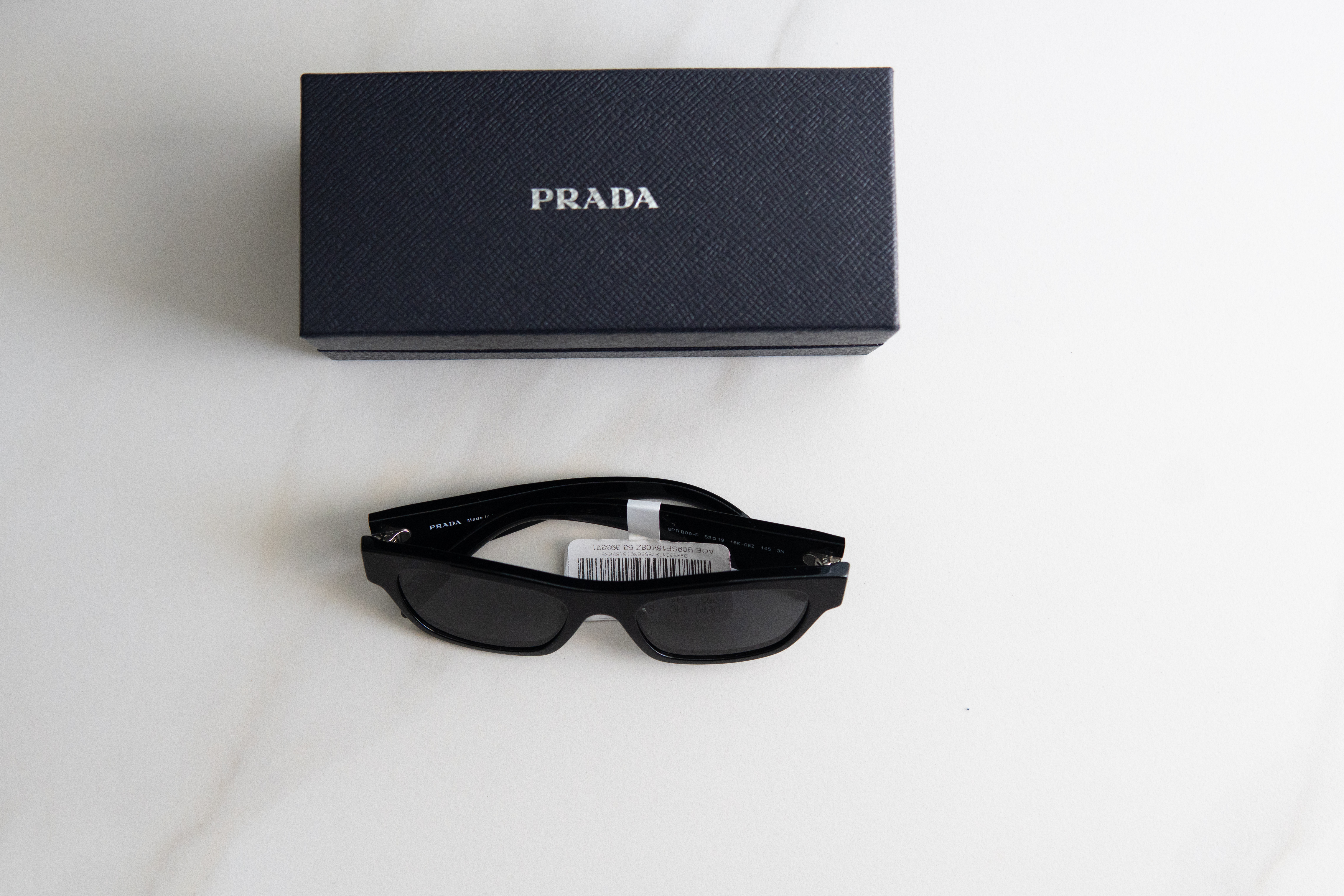 Authentic NWT PRADA PR B09SF Black Sunglasses
