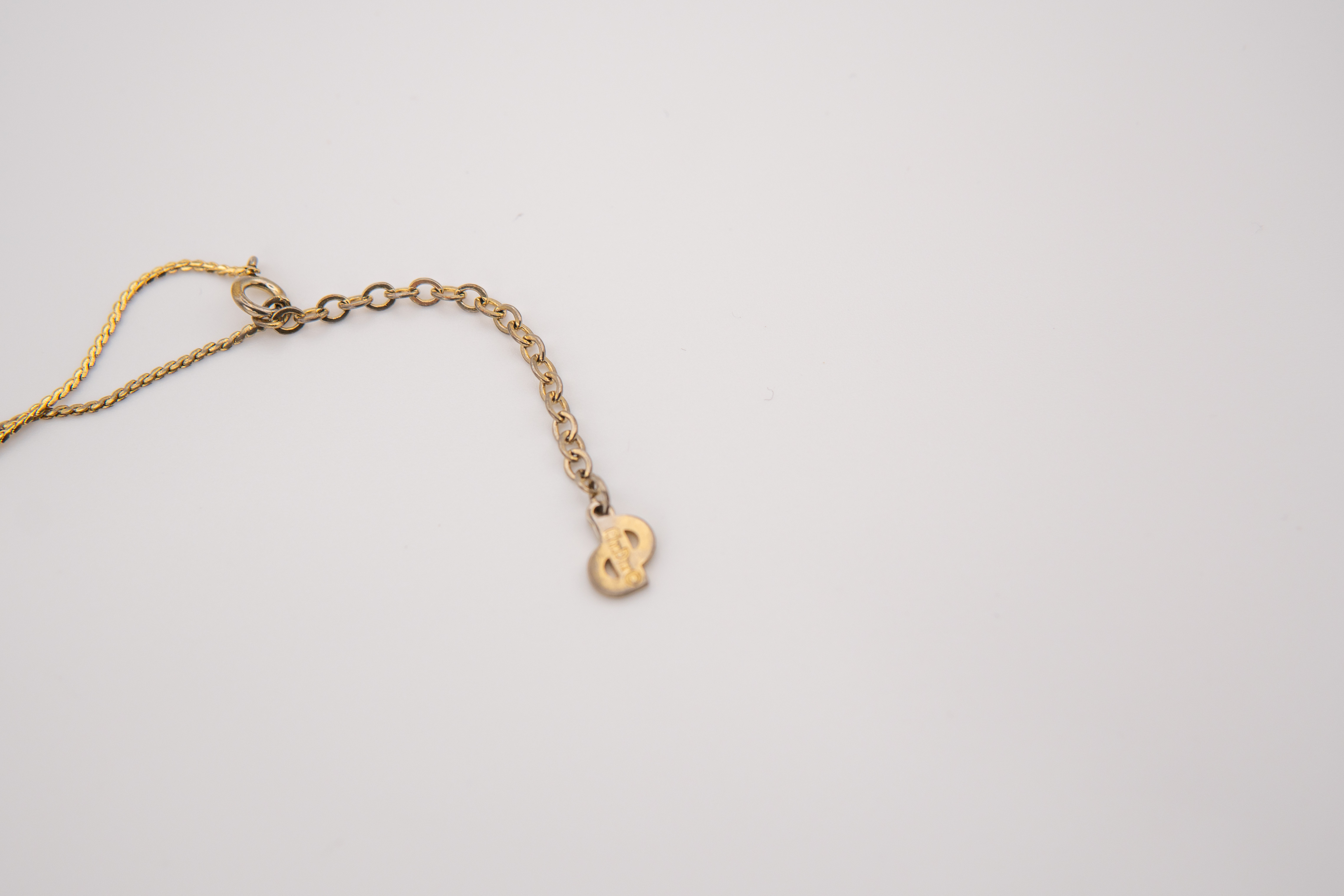 Authentic Christian Dior Vintage "CD" Pendant Necklace