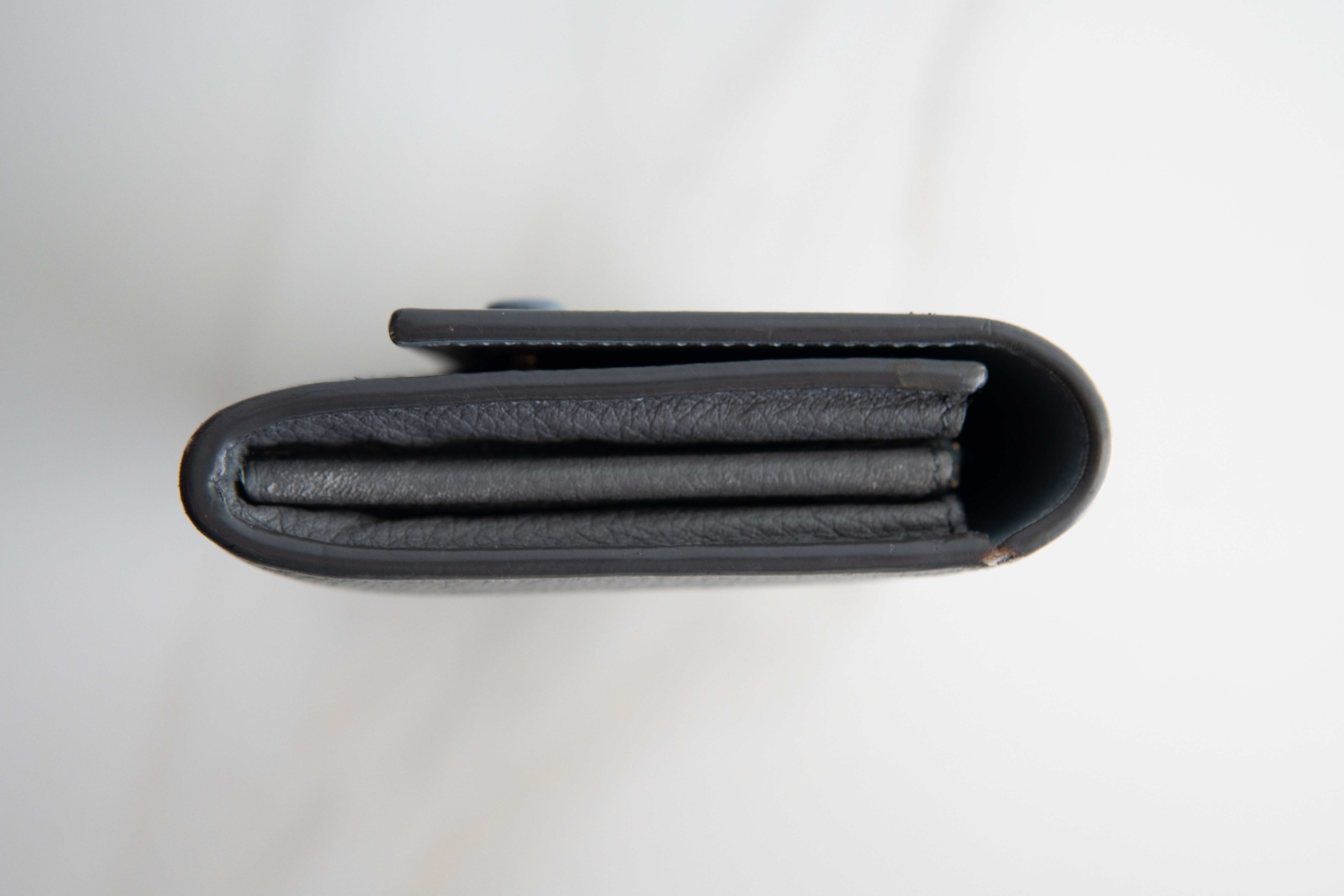 Authentic Celine Long Bifold Wallet Grey/Blue