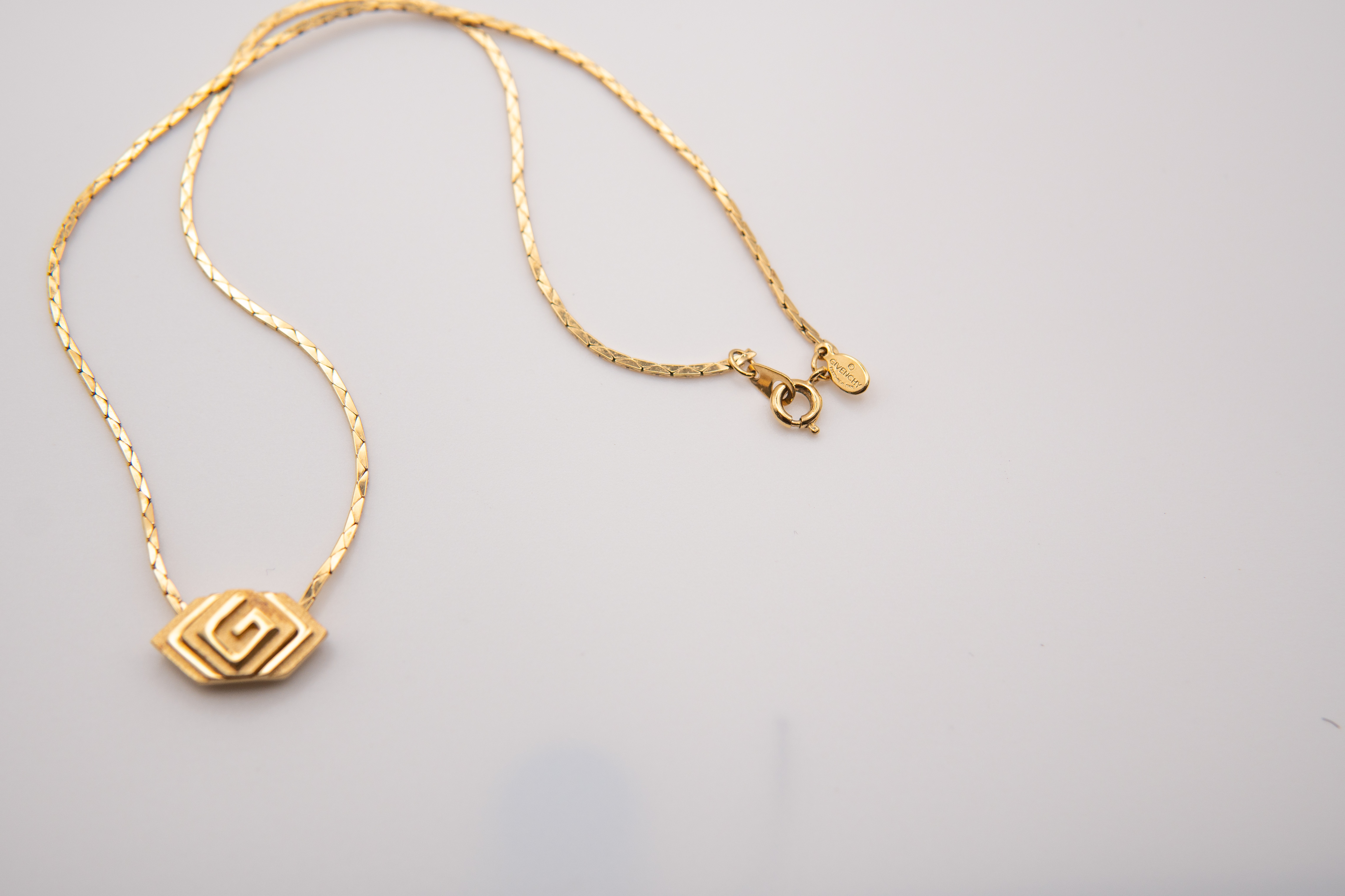 Authentic Givenchy Vintage G Pendant Necklace
