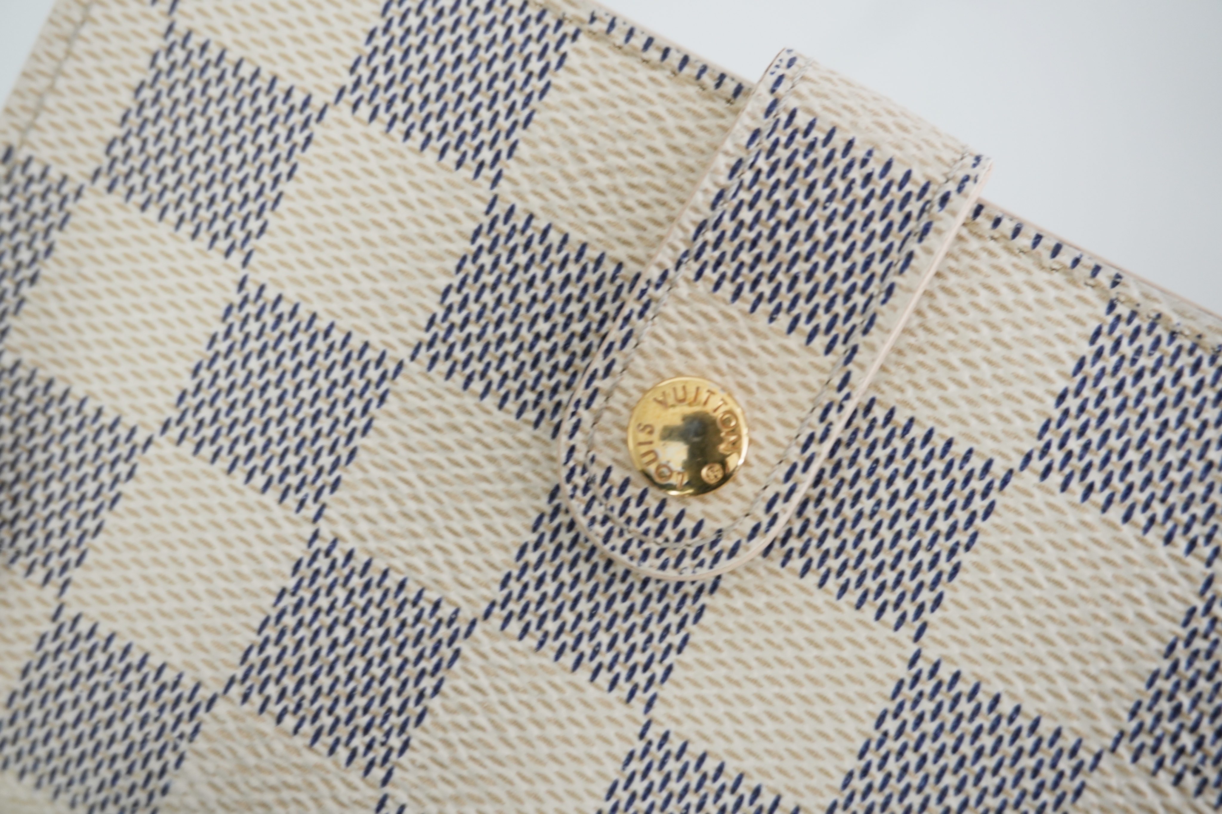 Authentic Louis Vuitton Damier Azur Porte Monnaie Billets Viennois Bifold Wallet