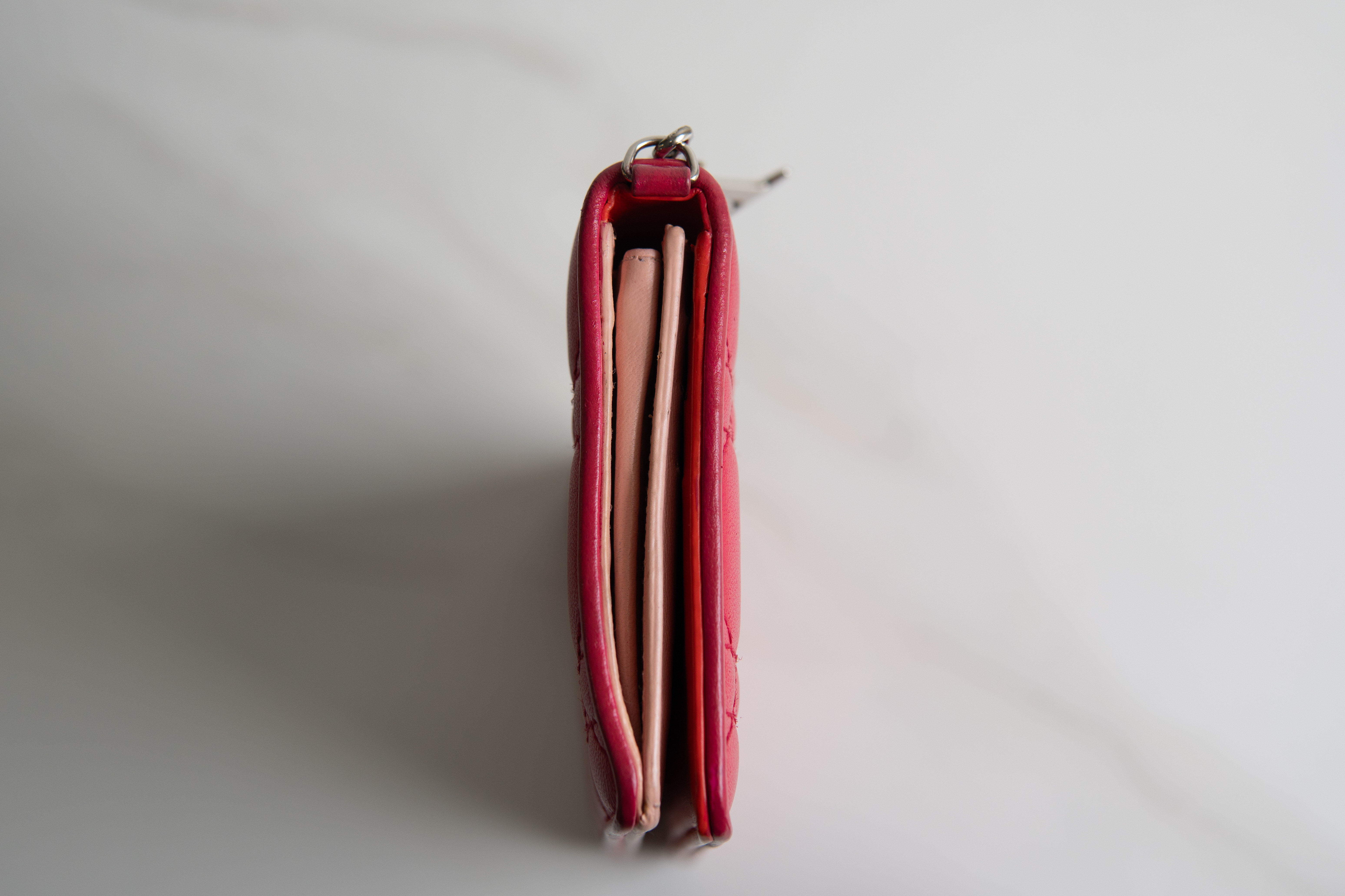 Authentic Christian Dior Cannage Rendez-Vous Lambskin Leather Wallet