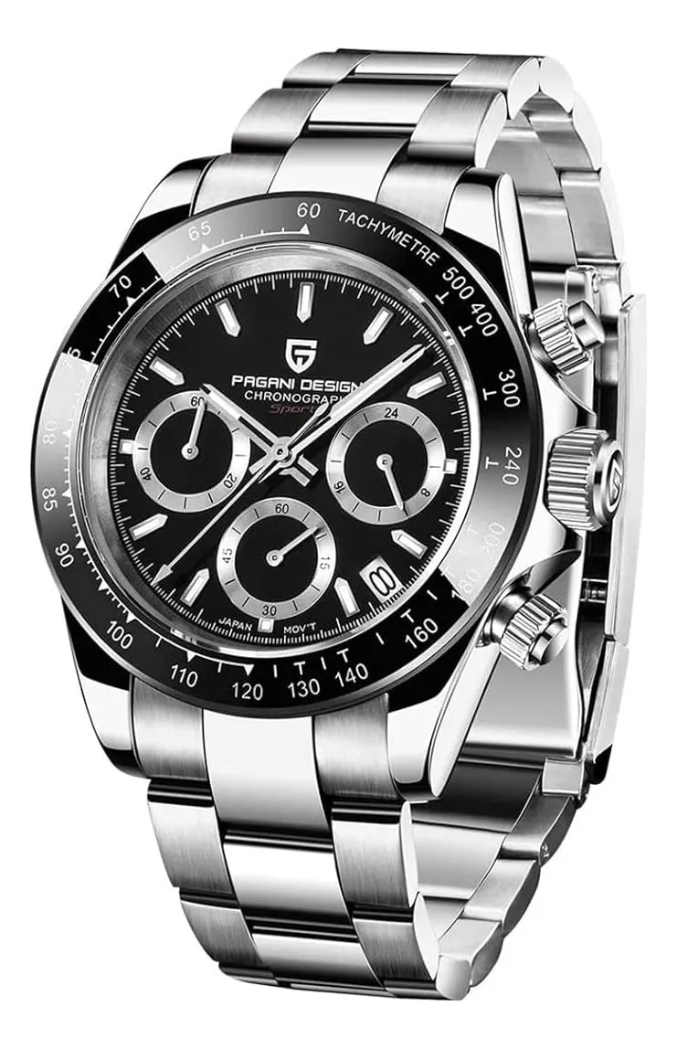 Reloj cronógrafo de acero inoxidable