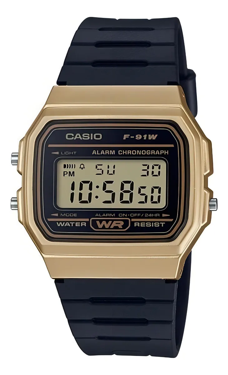 Reloj Casio F-91W Dorado