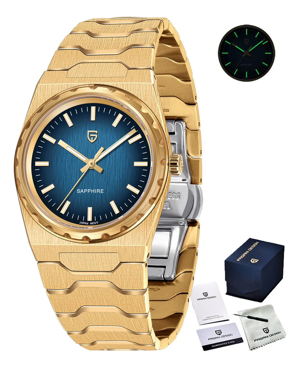 Reloj de pulsera dorado Pagani Design