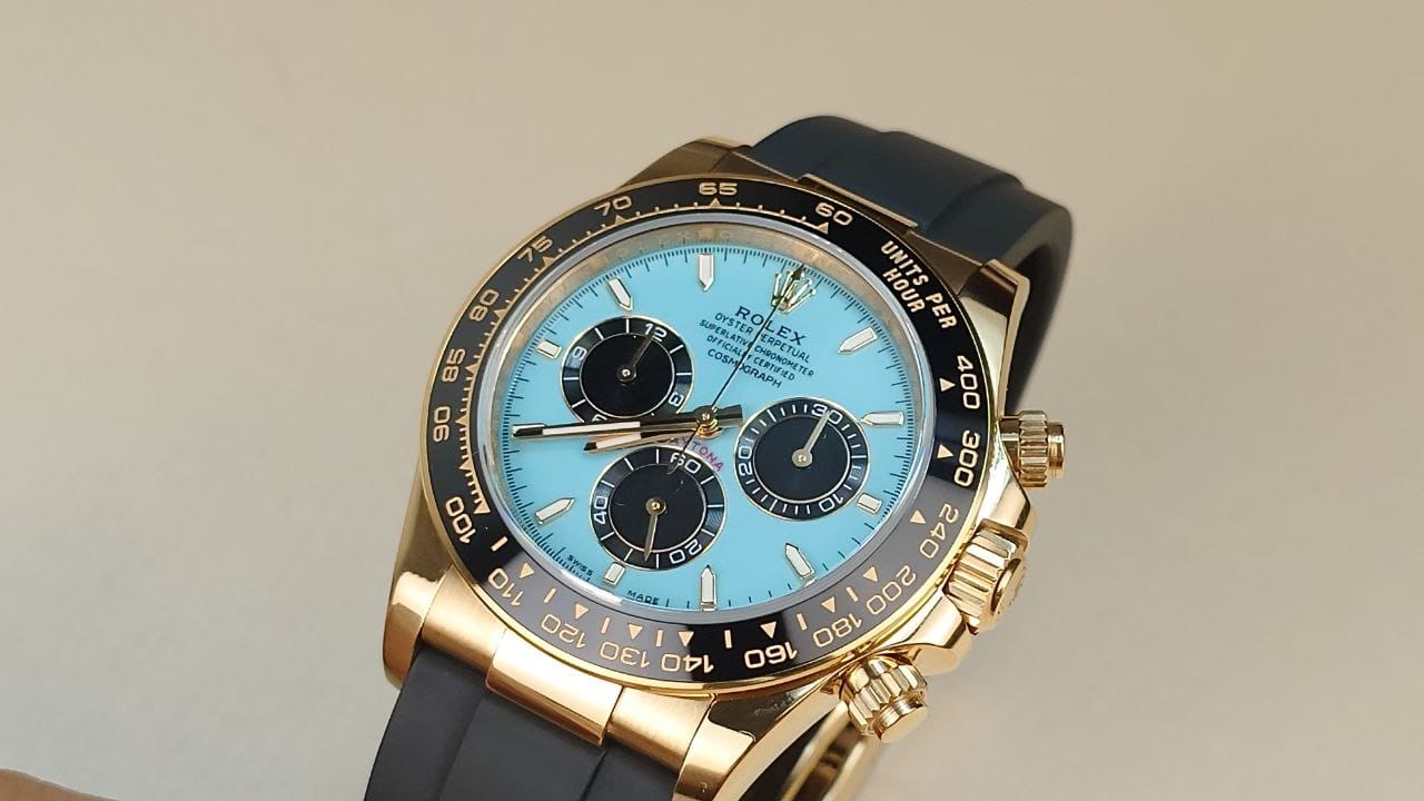 Rolex Cosmograph Daytona "Turquoise" 126518LN on Oysterflex