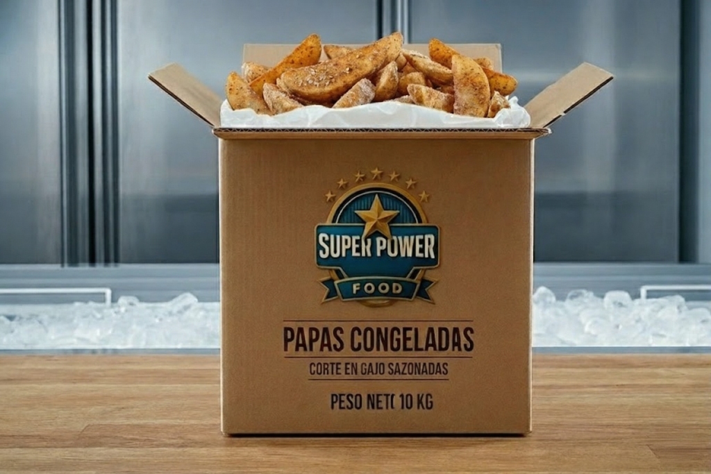 Papa en gajo sazonada