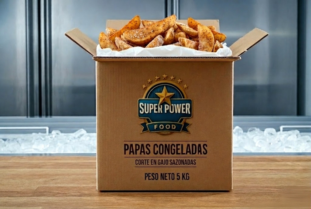 Papa en gajo sazonada