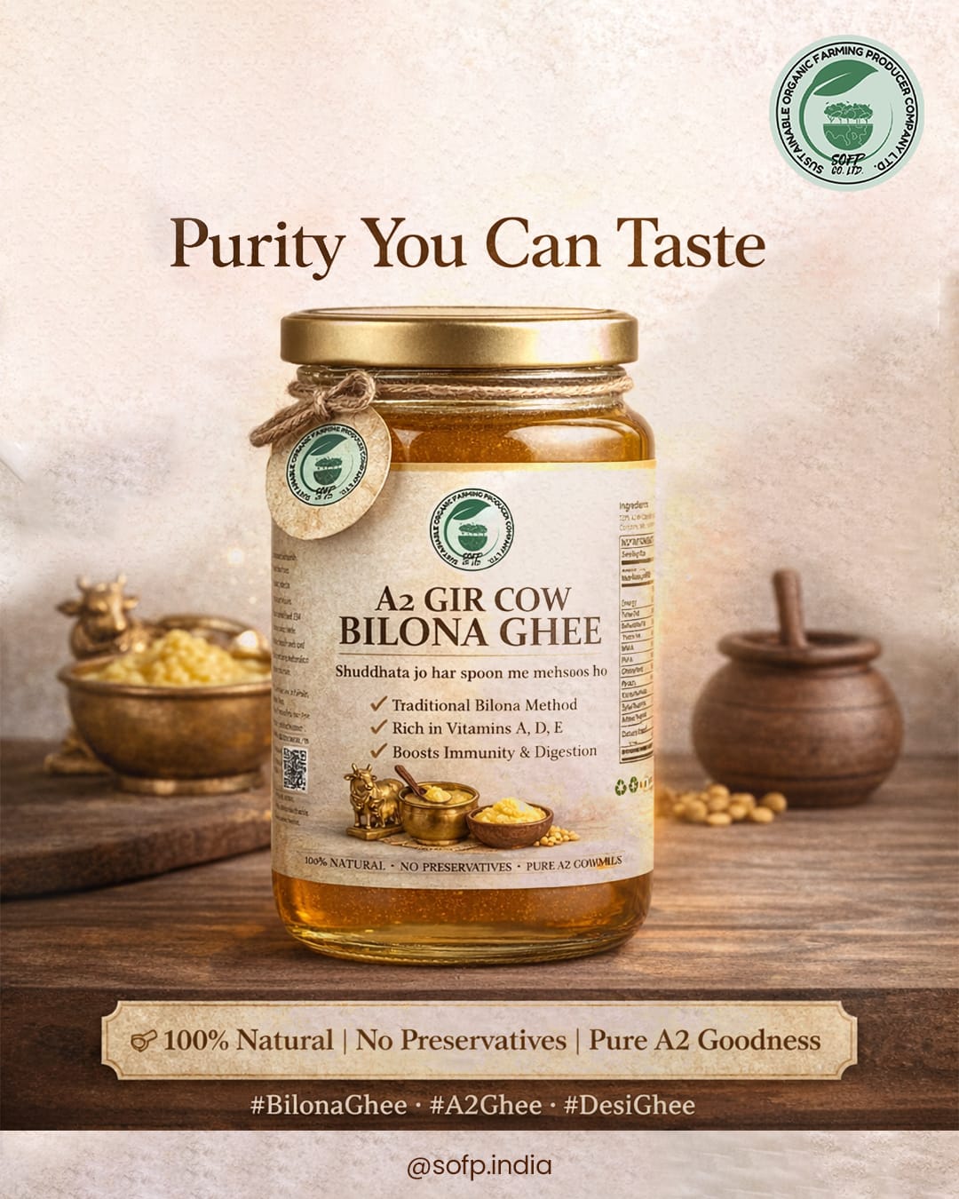 A2 Gir Cow Bilona Ghee
