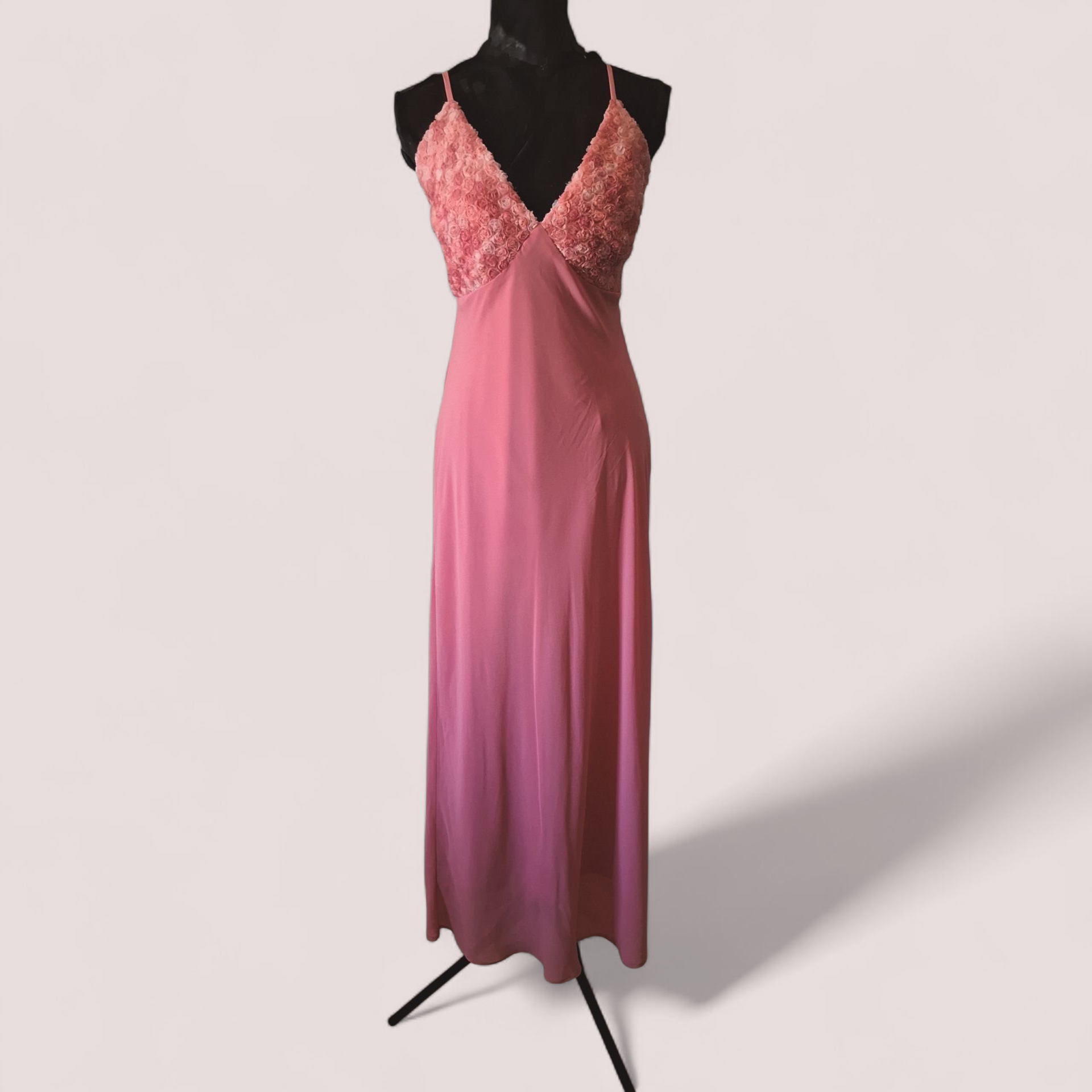 Elegant Pink Lace Nightgown