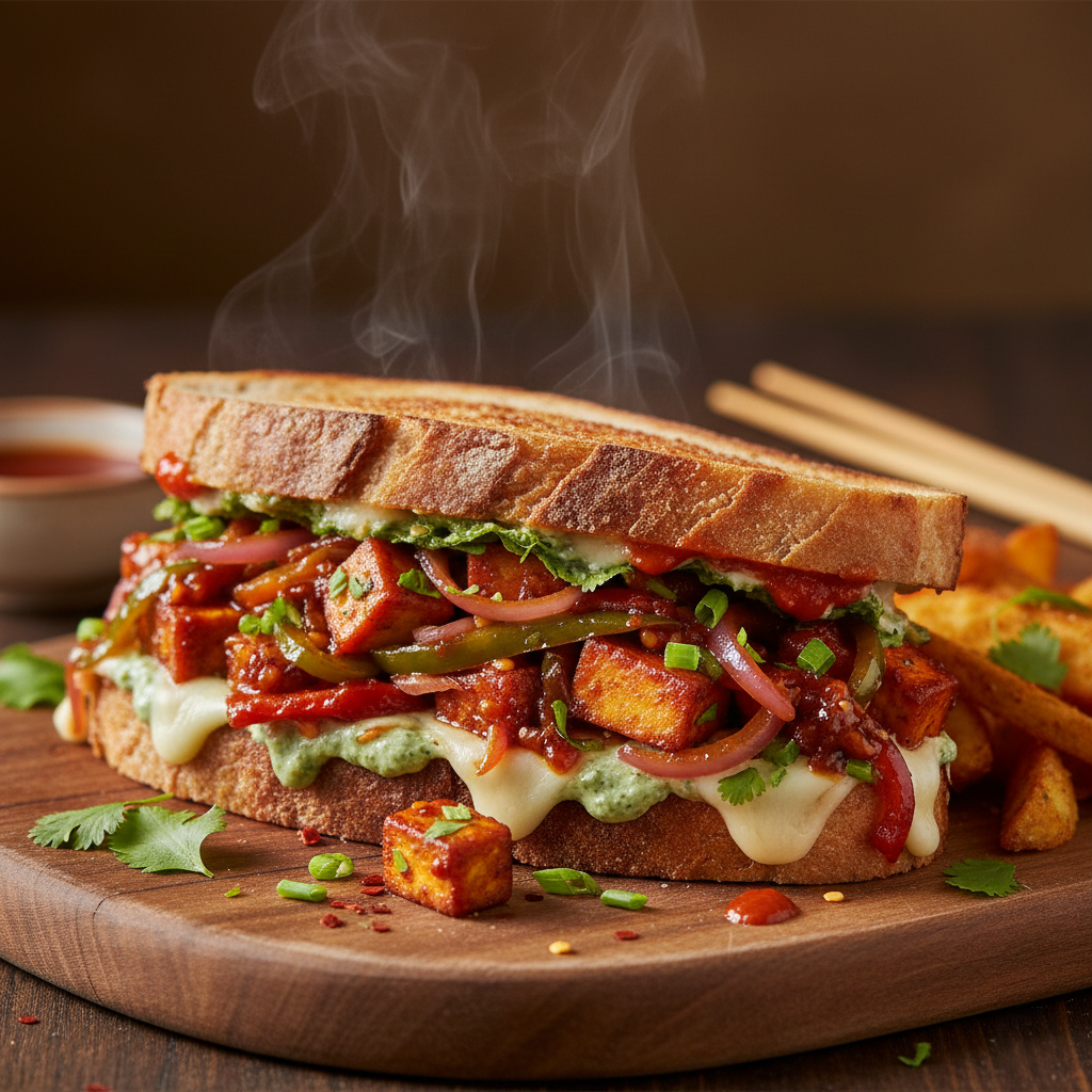 Chilli Paneer Sandwich