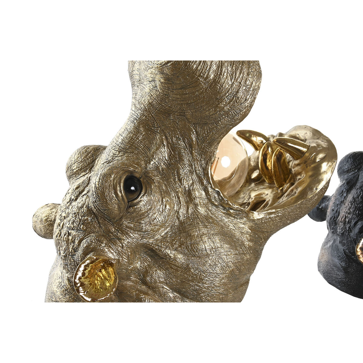 Aplikë muri DKD Home Decor ngjyrë bakri i artë 50 W, stil kolonial, formë hipopotami, 220 V, 35 × 23 × 34 cm (2 copë)