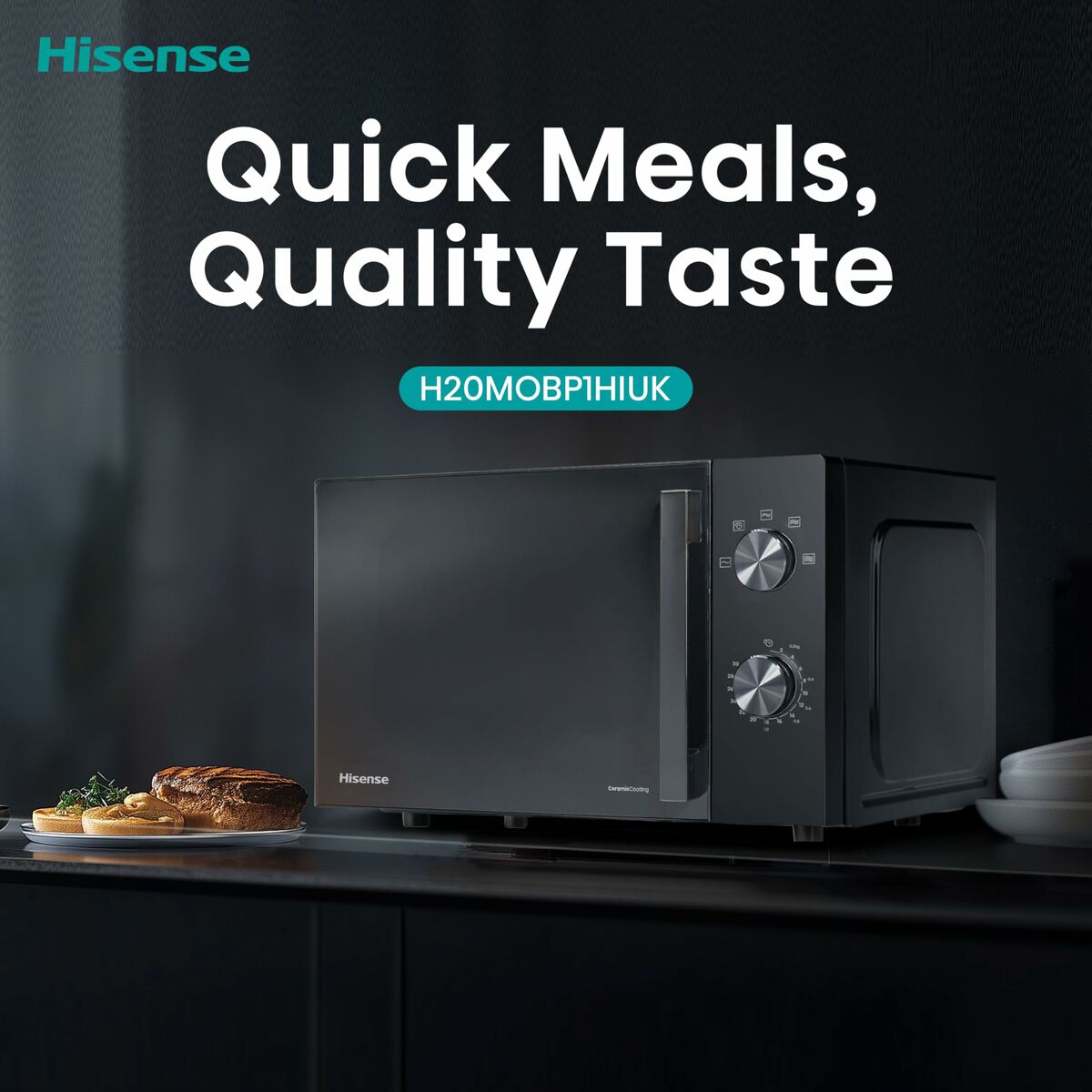 Hisense H20MOBP1 Mikrovalë e Zezë 700 W 20 L