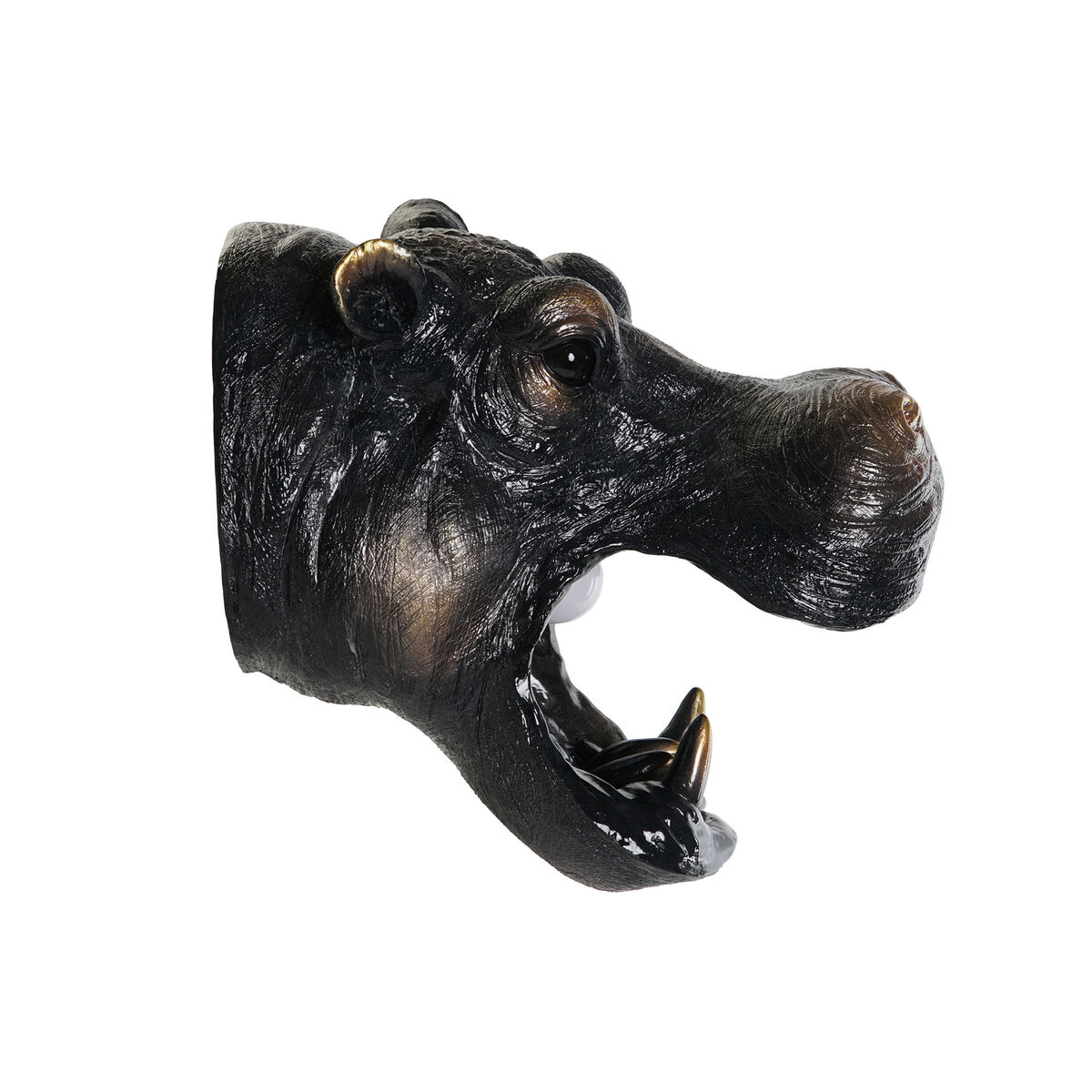 Aplikë muri DKD Home Decor ngjyrë bakri i artë 50 W, stil kolonial, formë hipopotami, 220 V, 35 × 23 × 34 cm (2 copë)