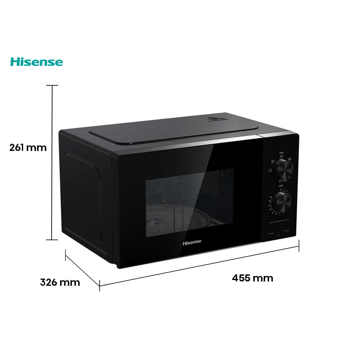 Hisense H20MOBP1HI Mikrovalë e Zezë 700 W 20 L