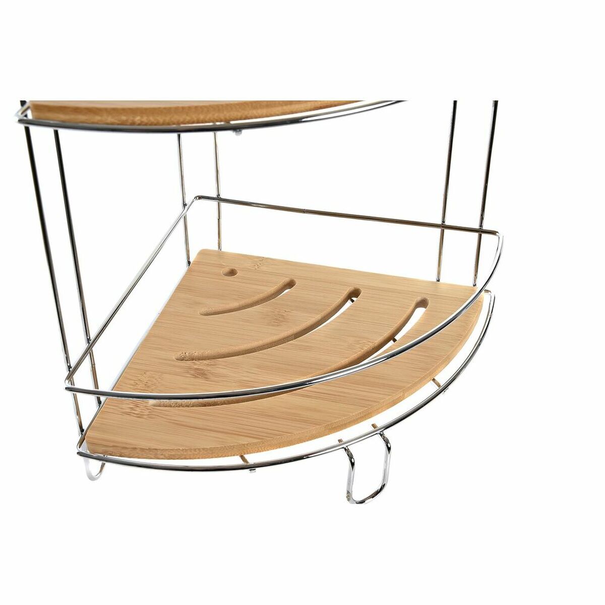Raft Banjoje DKD Home Decor Bambu Alumini Metal Krom Inoks Natyral 19.5 x 19.5 x 47 cm