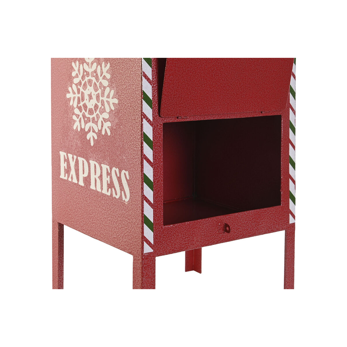 DKD Dekor Shtëpie Dekorim Krishtlindjesh E Verdhë E Bardhë E Zezë E Kuqe Kuti Postare 28.5 x 26.5 x 52 cm