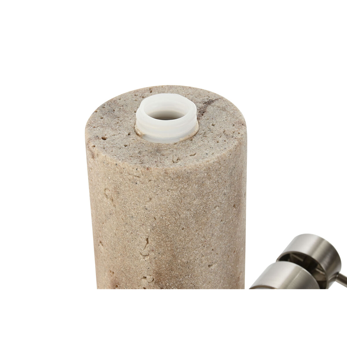 Dozator Sapuni Kremi ESPRIT, Rrëshirë Argjendi, Polietileni, Mermer 7 x 7 x 17.5 cm