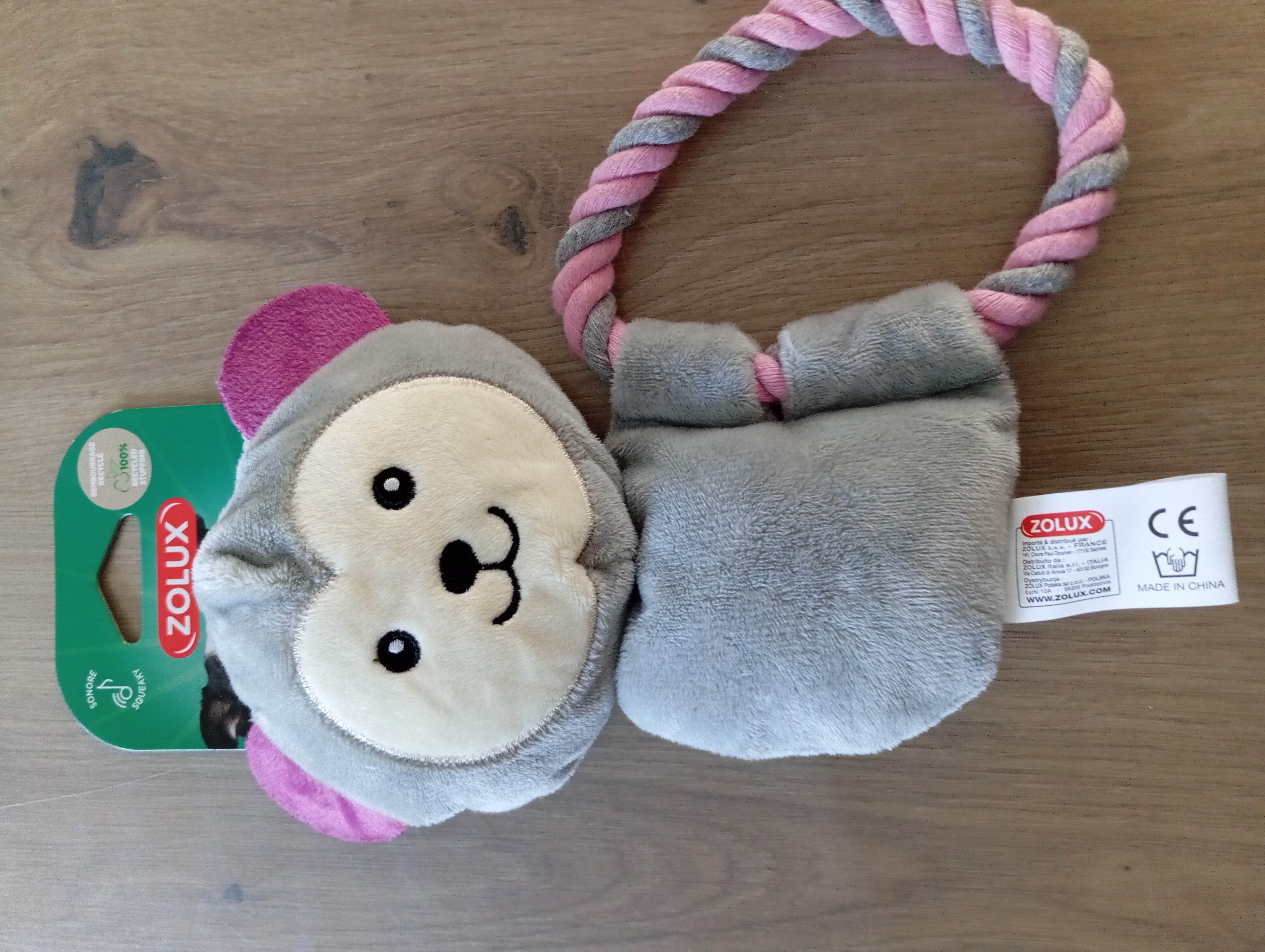 Jouet pour chien en forme de singe Zolux 