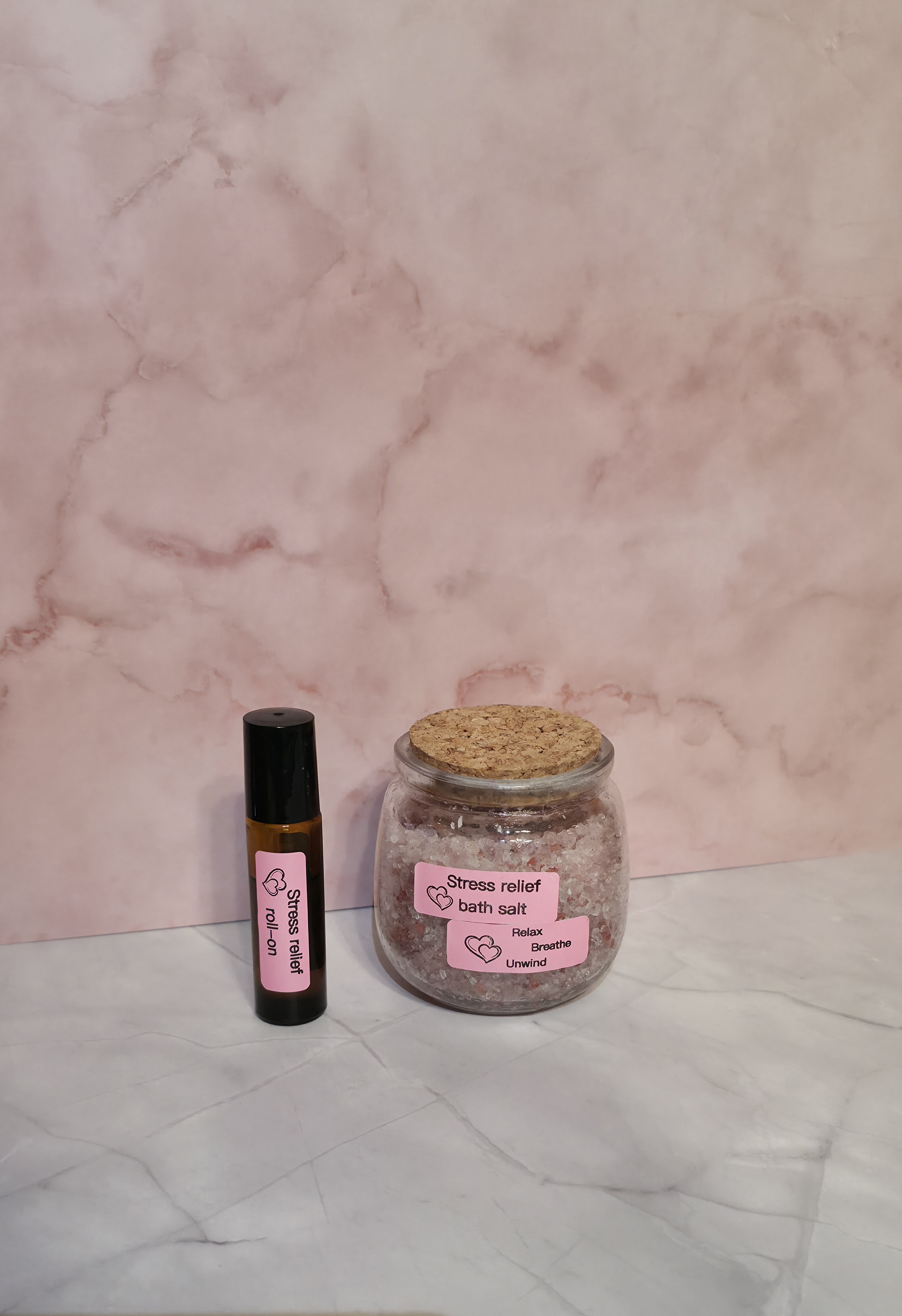 Stress Relief Bath Salt and Oil Set