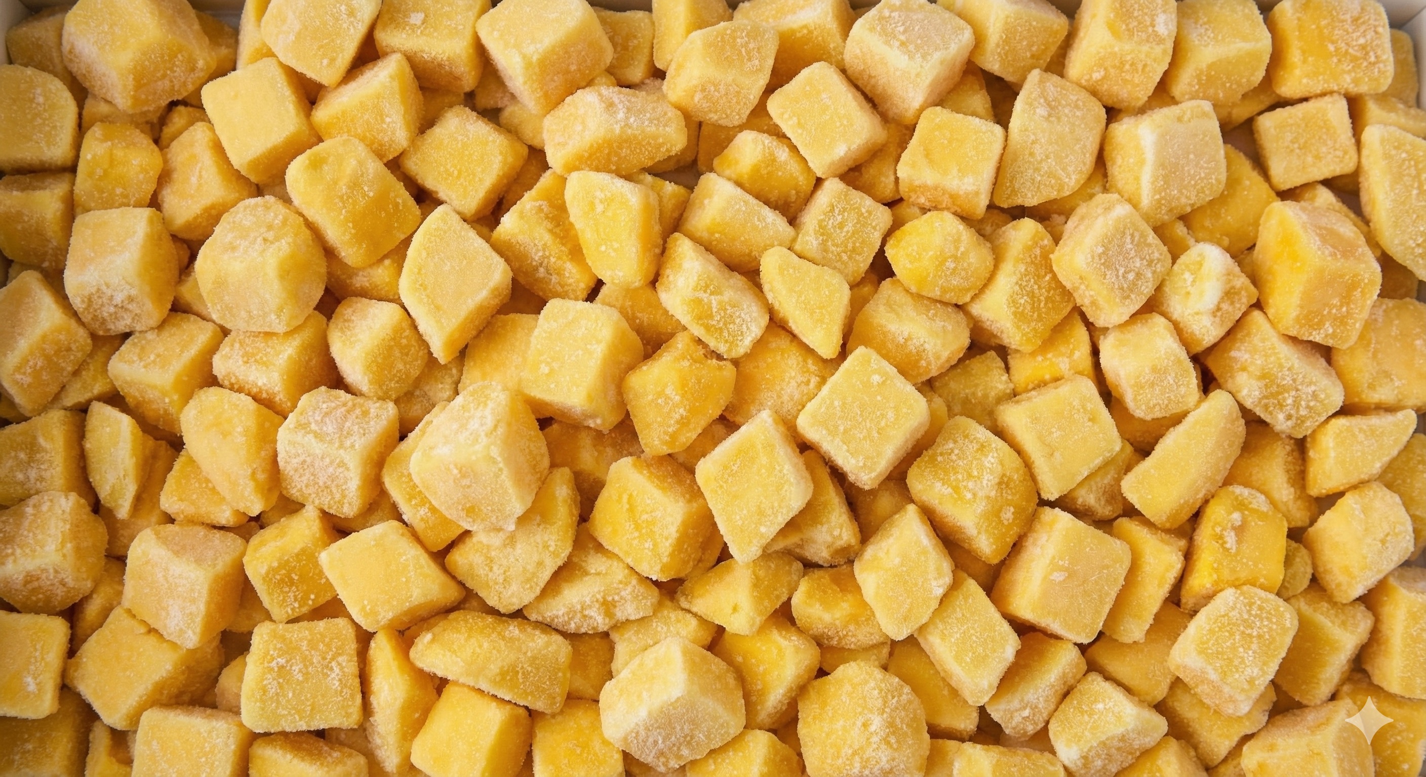 Mango congelado en cubos