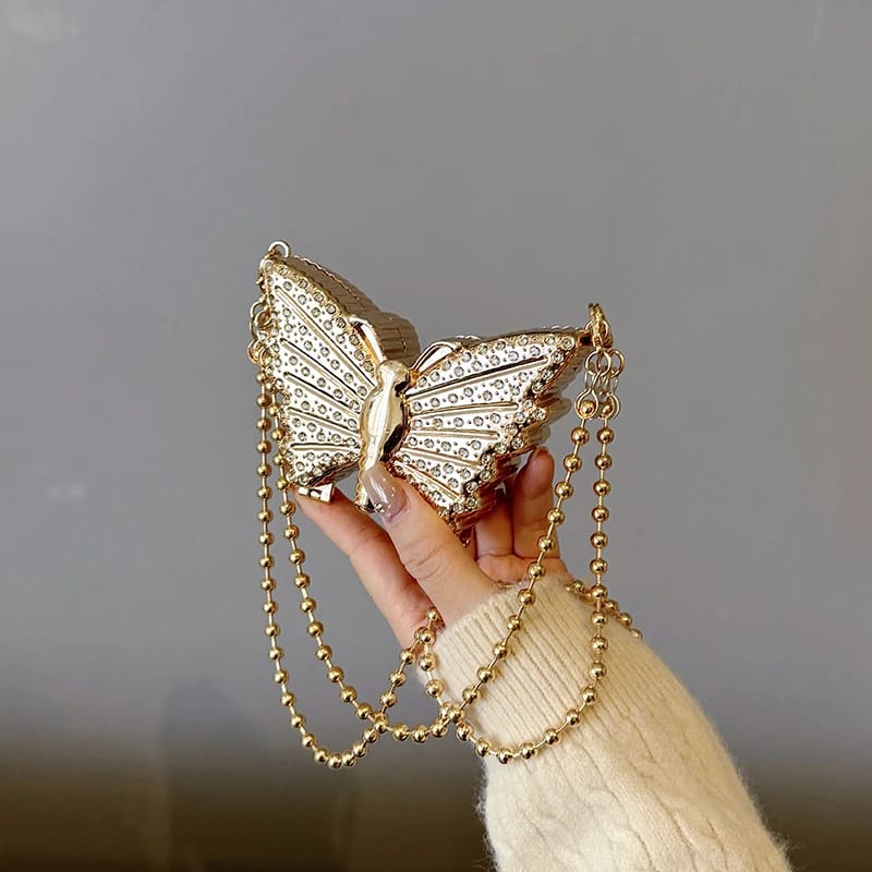 Luxury Butterfly Metal Purse