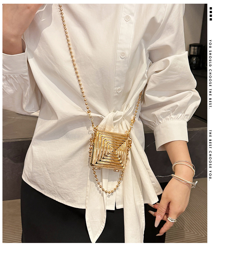 Metal Geometric Purse – Luxury Gold & Silver Statement Bag | Saje Noksha