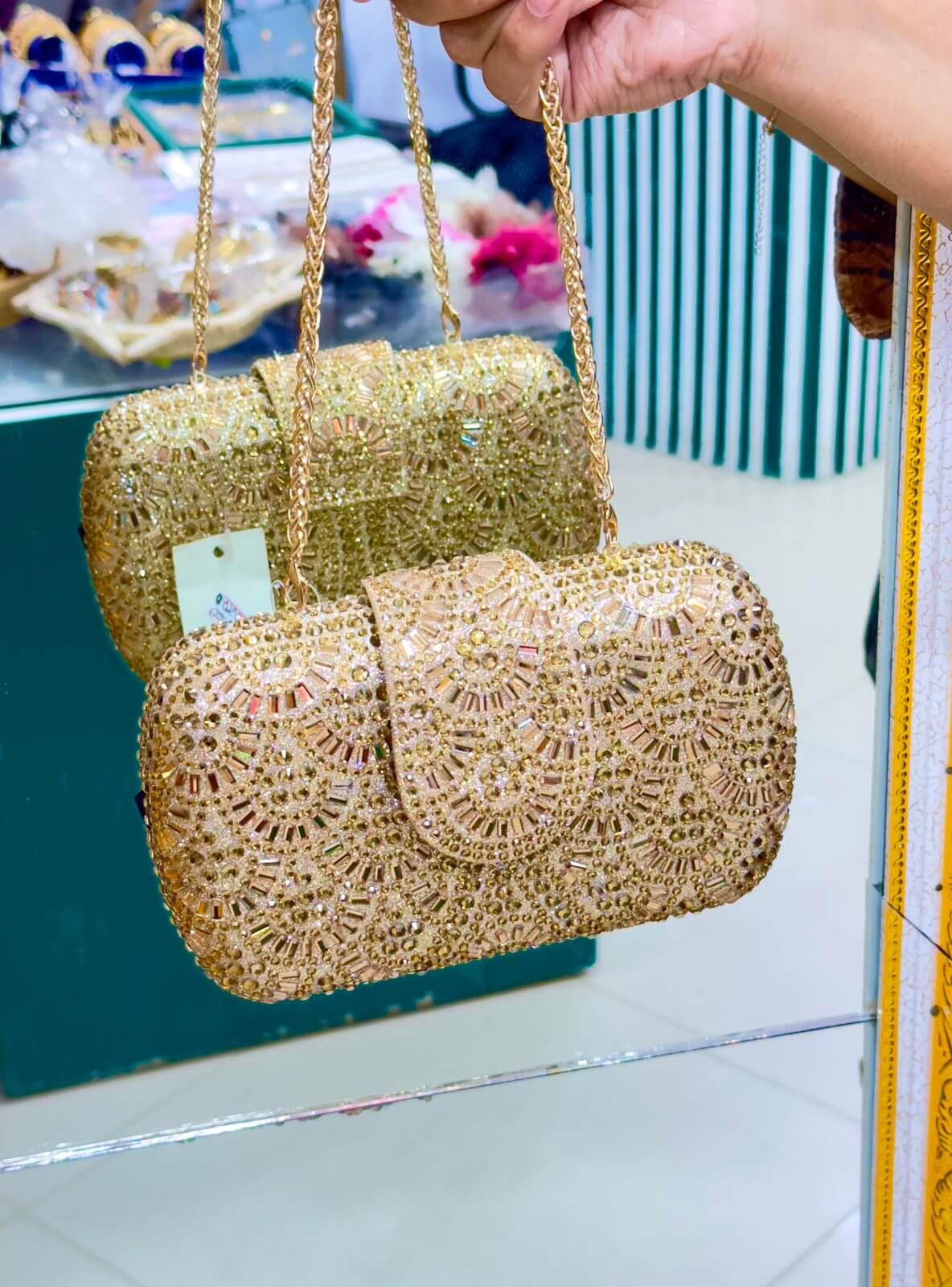Golden Handcrafted Clutch