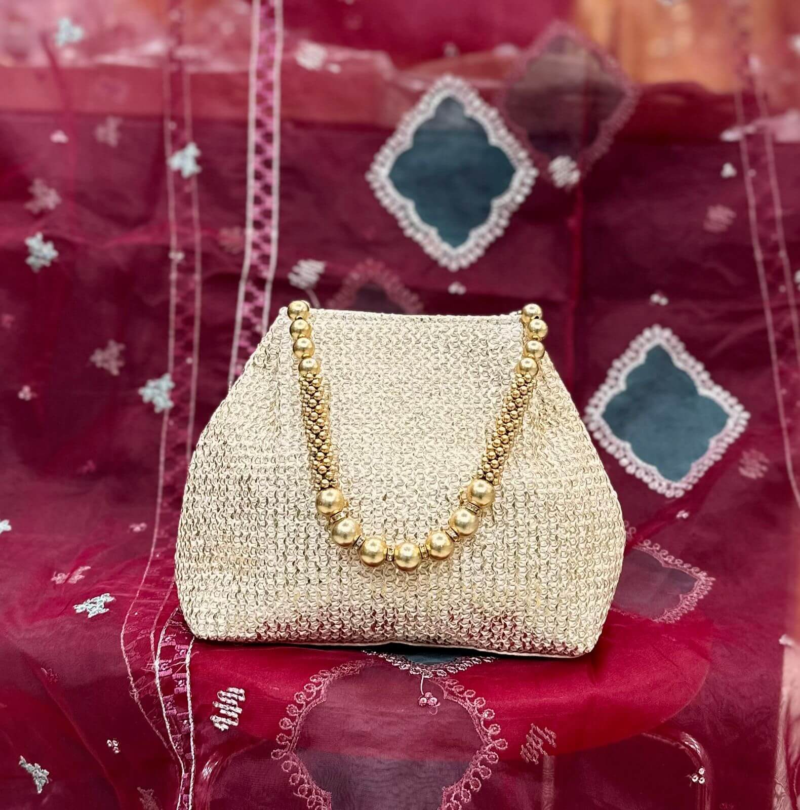 Elegant Golden Handbag