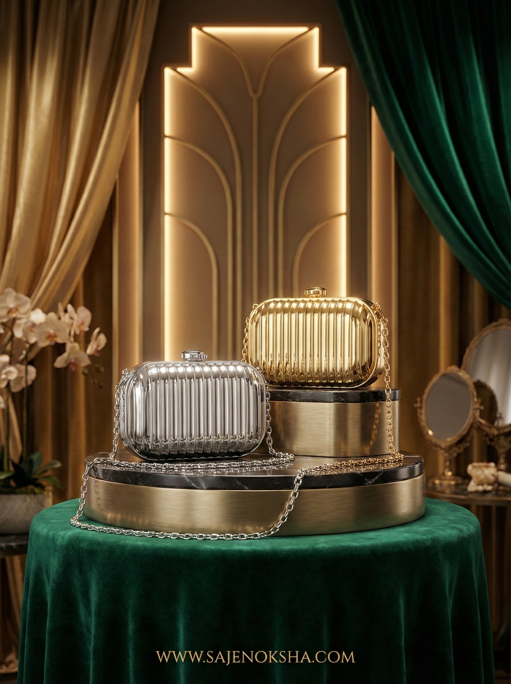 Metallic Evening Clutch Bag