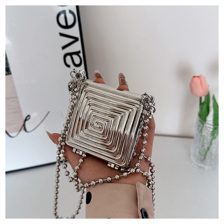 Metal Geometric Purse – Luxury Gold & Silver Statement Bag | Saje Noksha