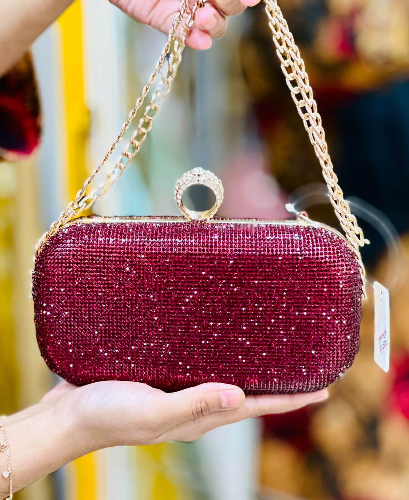 Red Crystal Evening Clutch