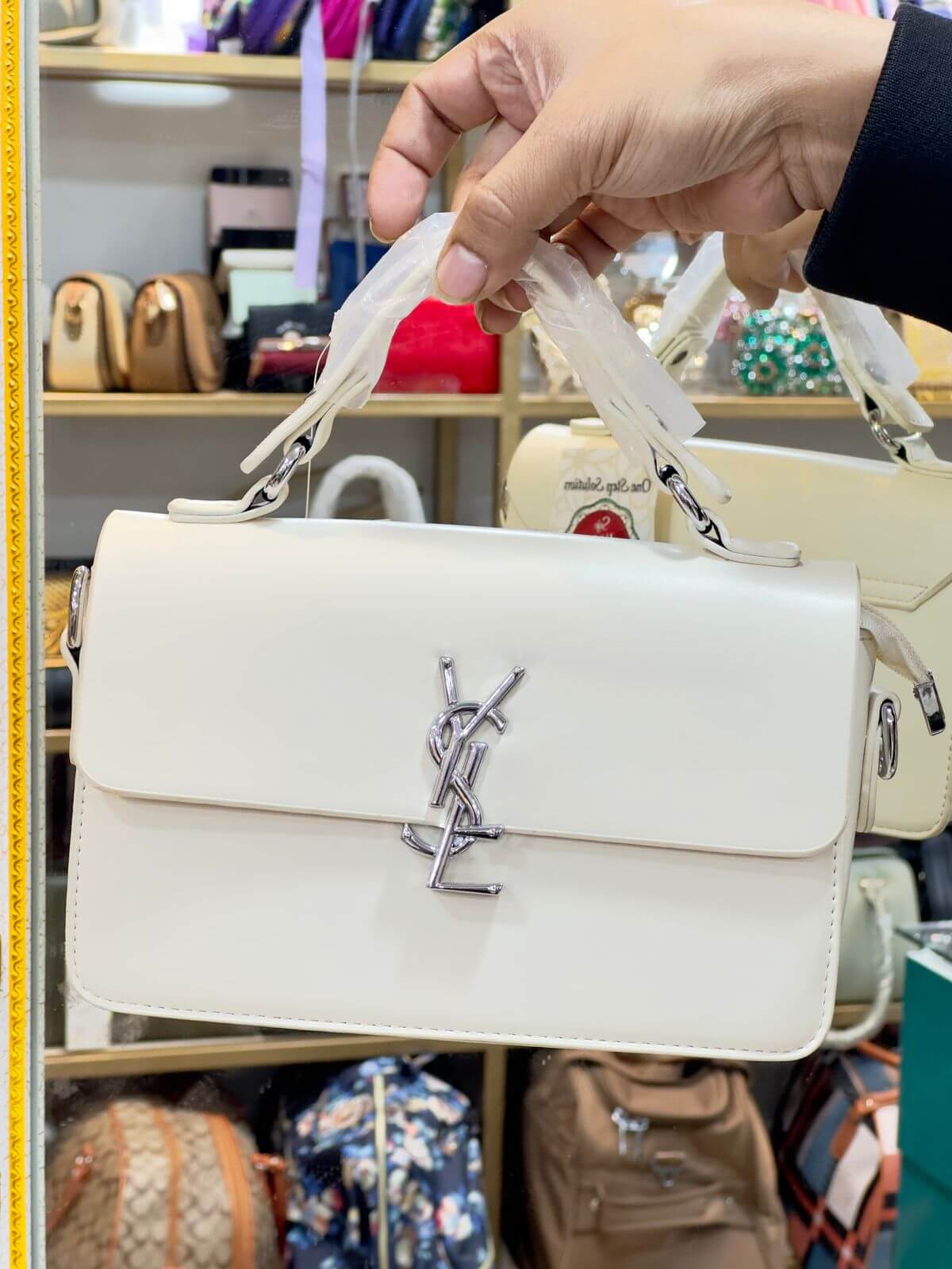 Classic White Designer Handbag