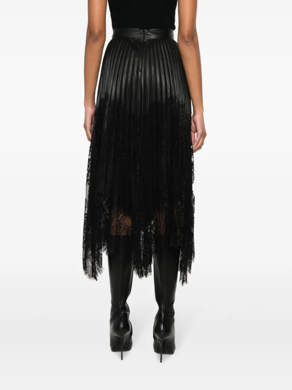 تنورة ميدي بليسيه مزينة بالدانتيل