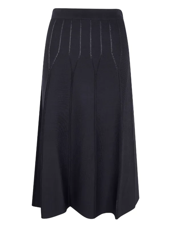 تنورة ميدي محبوكة بتصميم كلوش