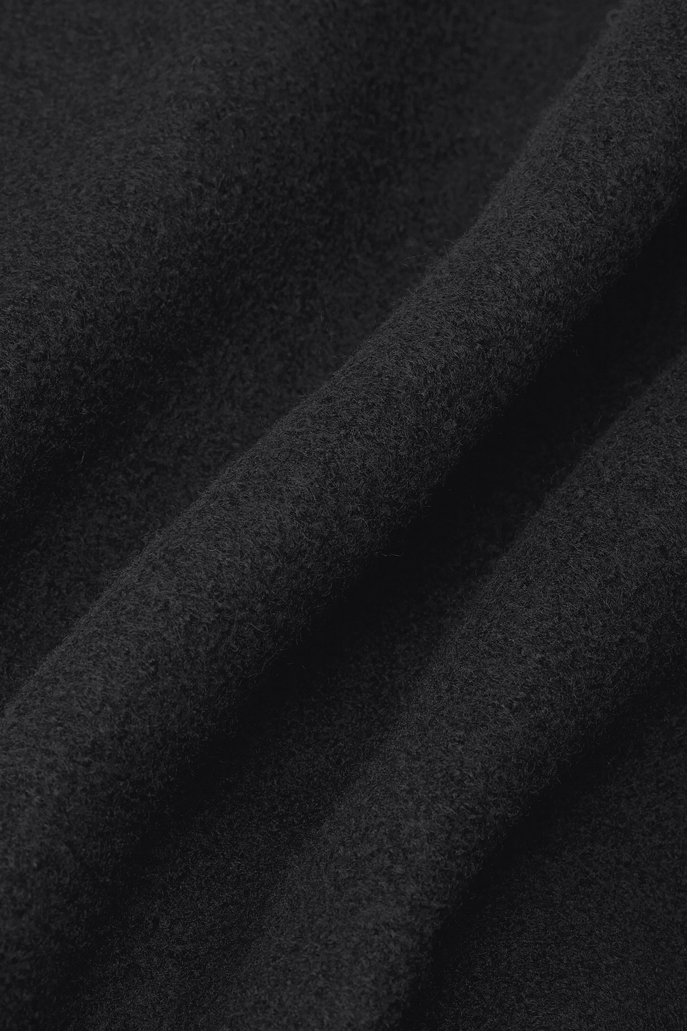 كارديجان صوف بفتحة رقبة V وأكمام واسعة - أسود