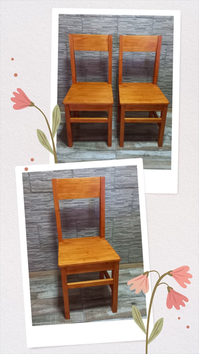 Silla de madera de pino 