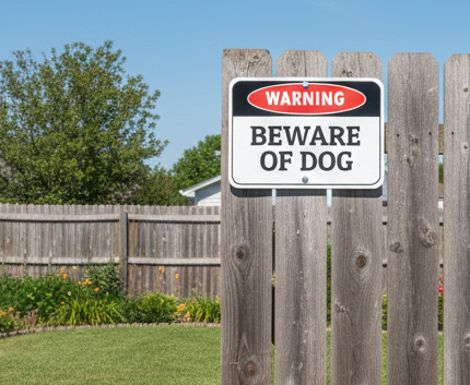 Beware of Dog – 12" × 18" – Property Warning Sign
