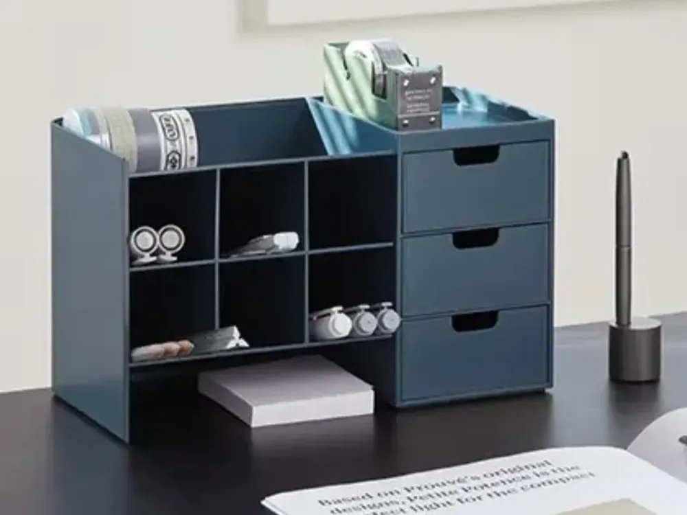 3-Drawer Desktop Organizer with Pencil Holder