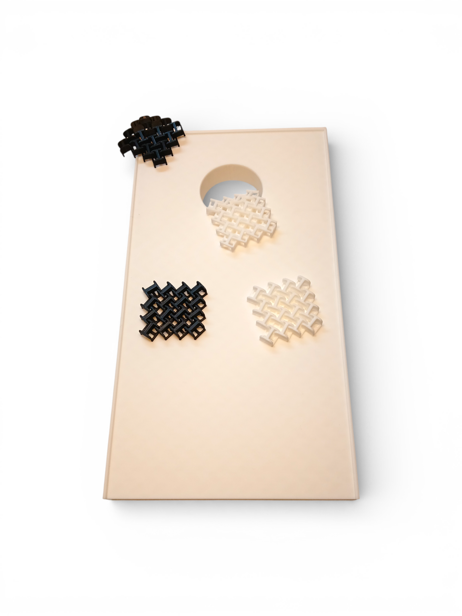 Mini Cornhole Game Desk Toy | Fully Assembled 3D Printed Tabletop Game | Office Fidget Gift