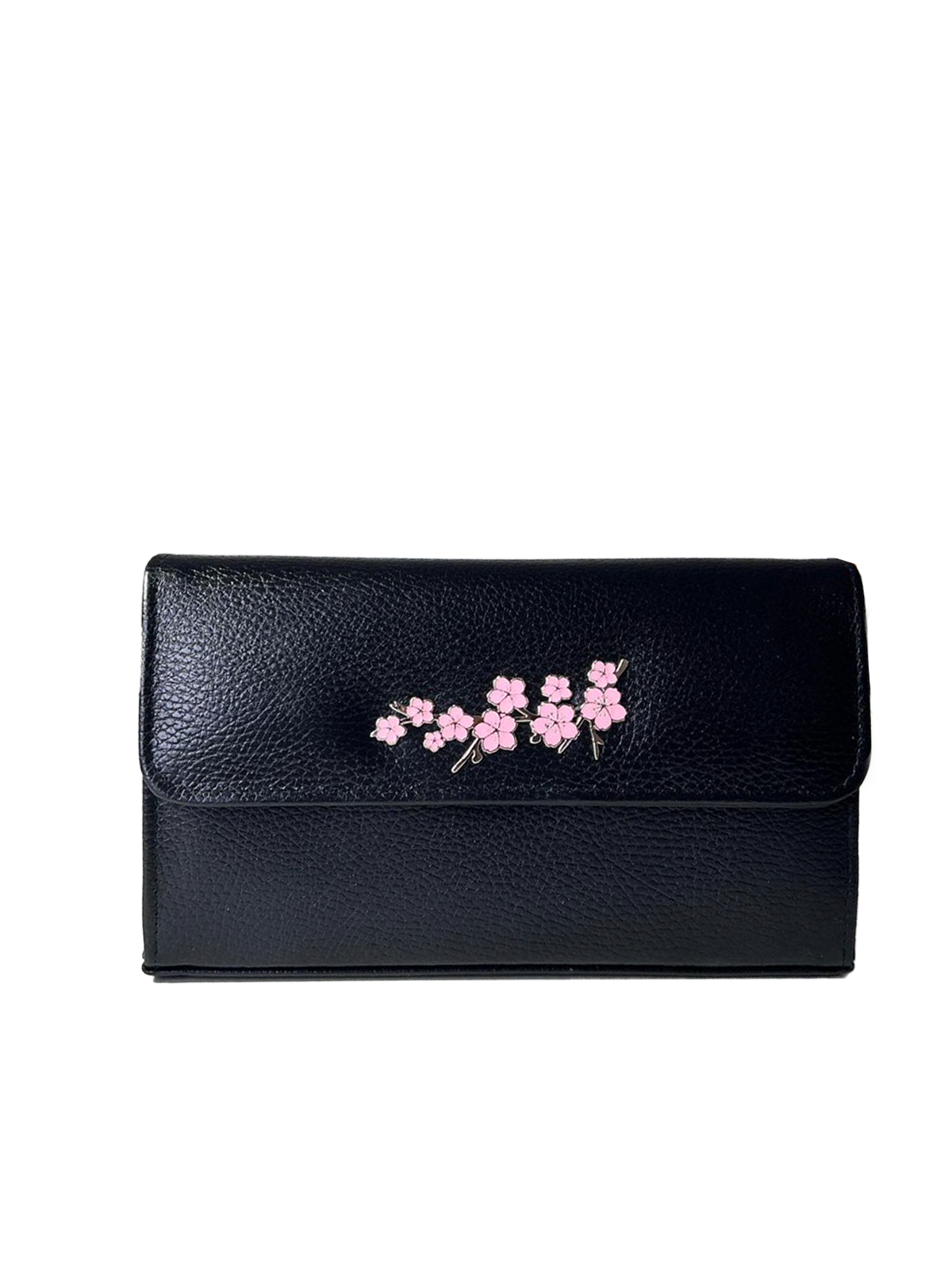 Black Floral Clutch Bag