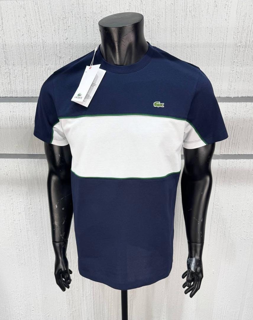 T-shirt Lacoste bleu et blanc