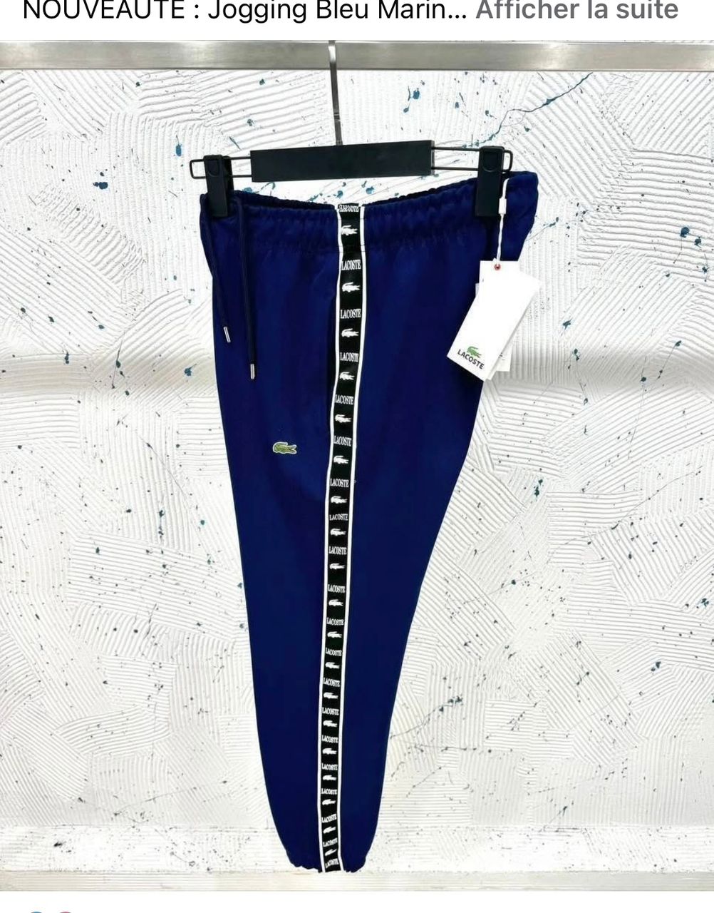 Pantalon de jogging bleu marine Lacoste
