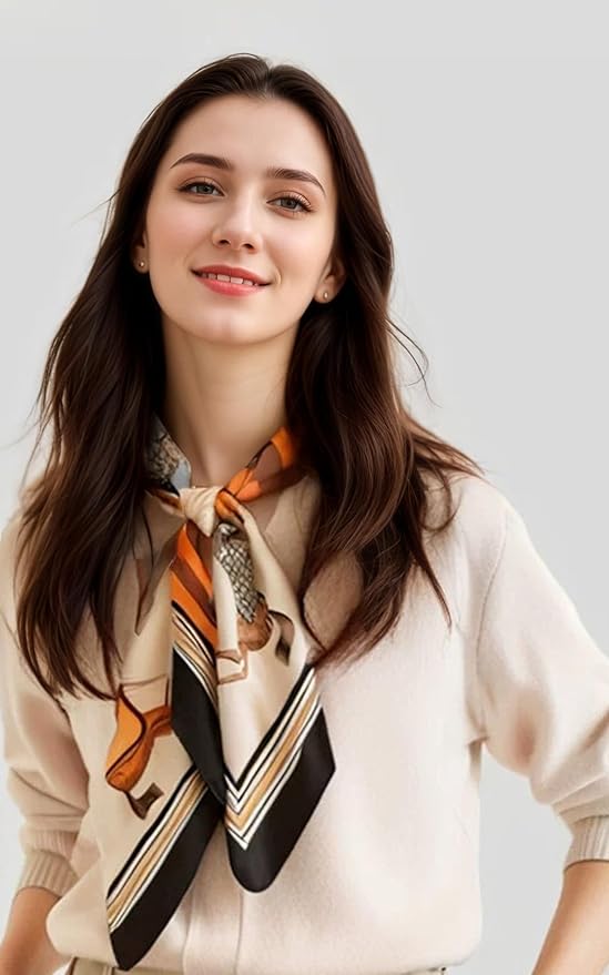 Mulberry Elegant Patterned Silk Scarf