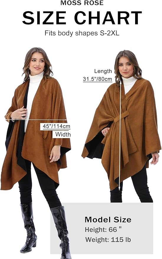 Brown Belted Cape Coat