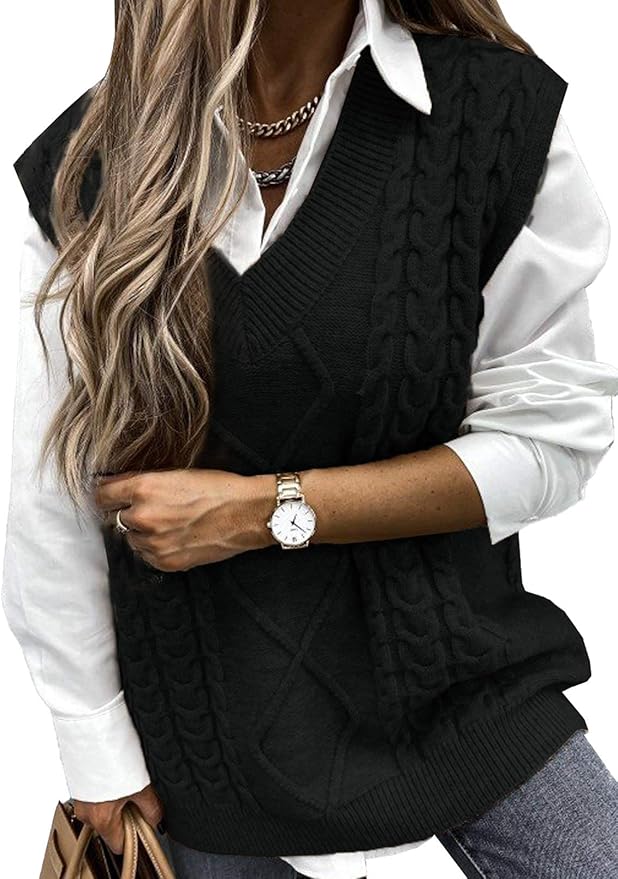 Black Knitted Vest