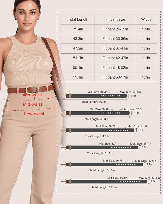 Classic Leather Belt Set