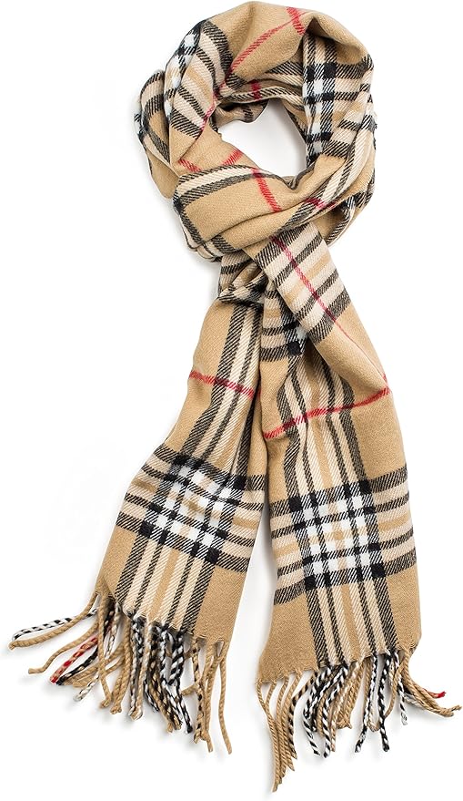 Plaid Cashmere Scarf