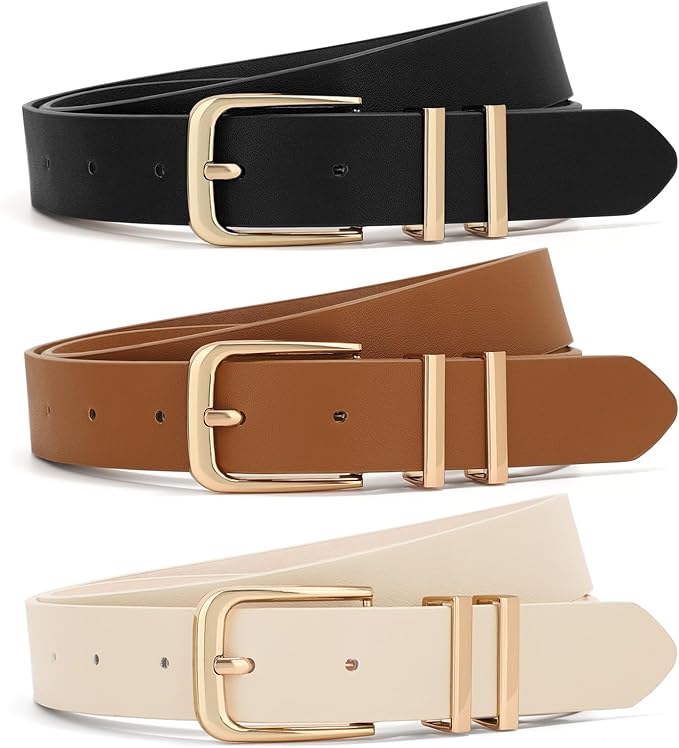 Classic Leather Belt Set