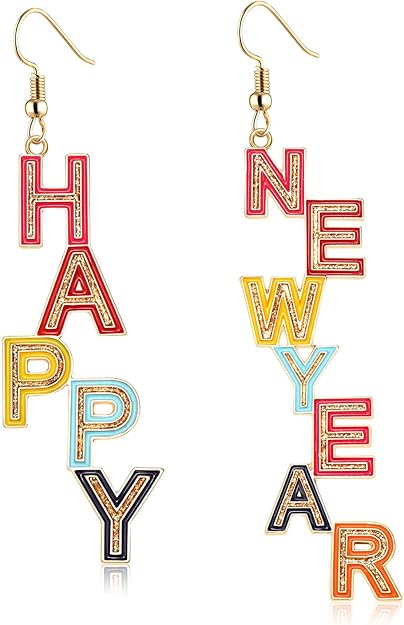 Happy New Year Earrings